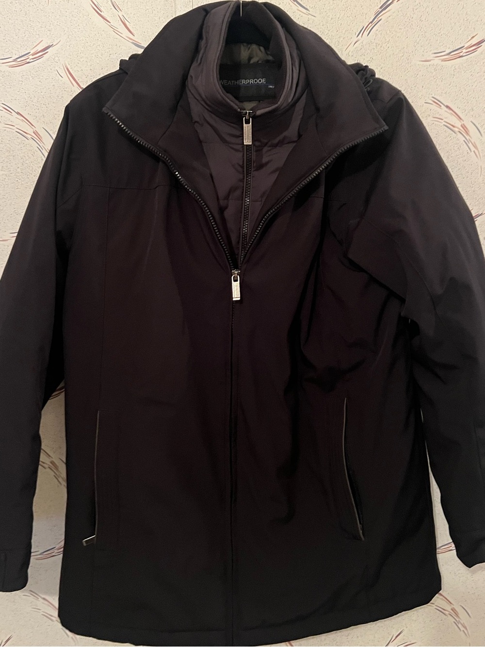 Weatherproof 3-in-1 Black Winter Jacket Coat Women’s Zip Front